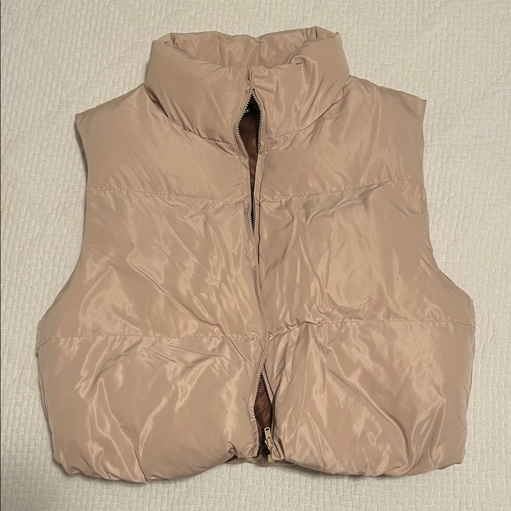 SHEIN Light Brown Puffer Vest